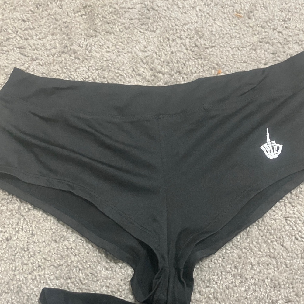 Women's High Waist Black Shorts